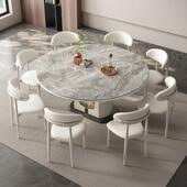 岩板餐桌椅2025新款 家用小户型可变圆桌客厅轻奢现代简约吃饭桌子