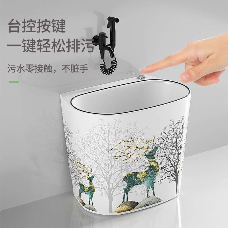 德国XORO创意拖把池家用阳台绚丽麋鹿花纹拖布池洗墩布池落地式