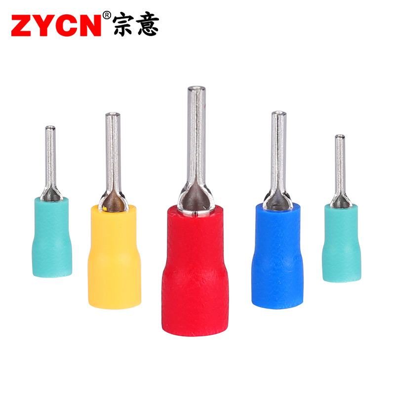宗意PTV针型预绝缘端子针形冷压接线端子线鼻子插针接线0.5-平方