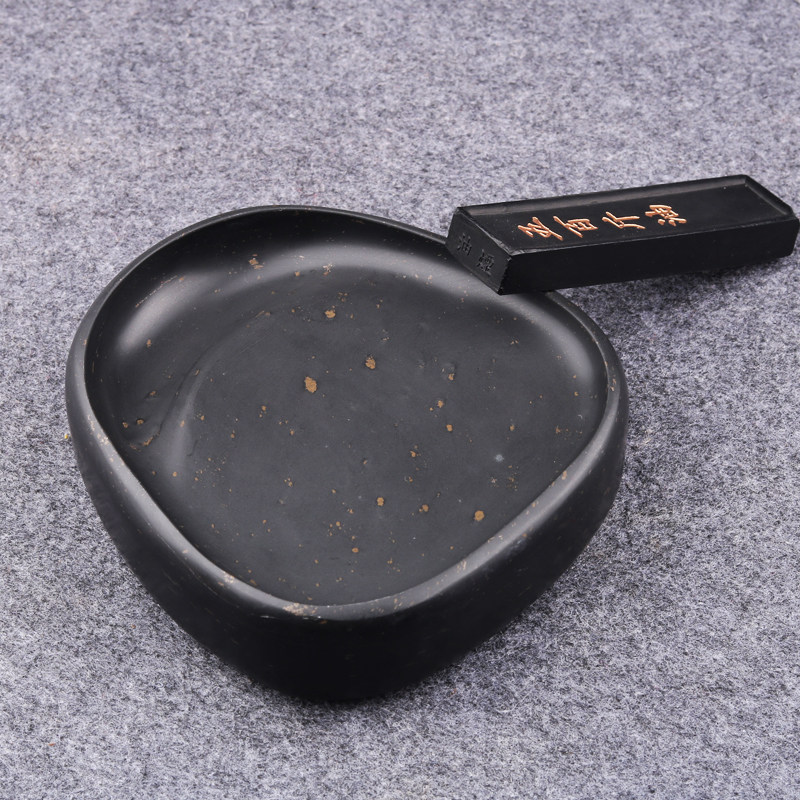 安徽歙砚名师制砚金星鱼籽素砚天然老坑黑龙尾高档文房砚台,文具电教/文化用品/商务用品,文房四宝,淘宝优惠券,粉丝福利购,淘宝优惠卷