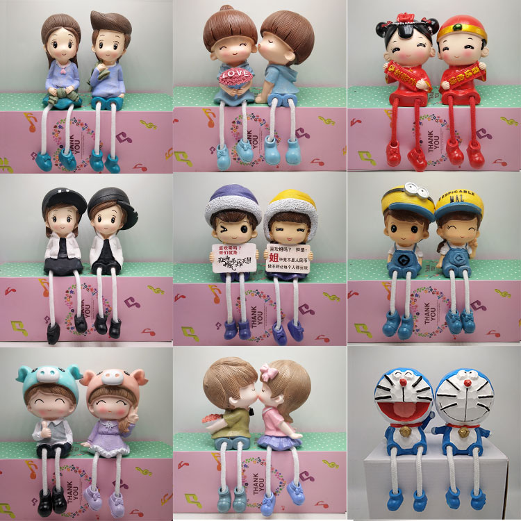 吊脚娃娃摆件工艺品客厅室内房间创意可爱家居电视柜装饰品小摆设