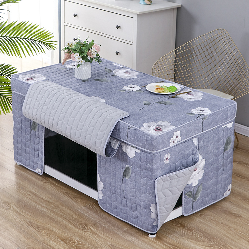 加厚新款烤火桌子罩长方形取暖电炉罩茶几桌布罩家用烤火炉桌罩