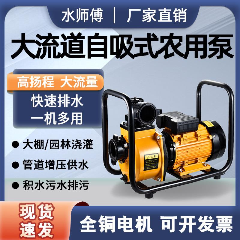 自吸离心泵220v380v高压高扬程大流量抽水机农用浇灌井水抽水泵