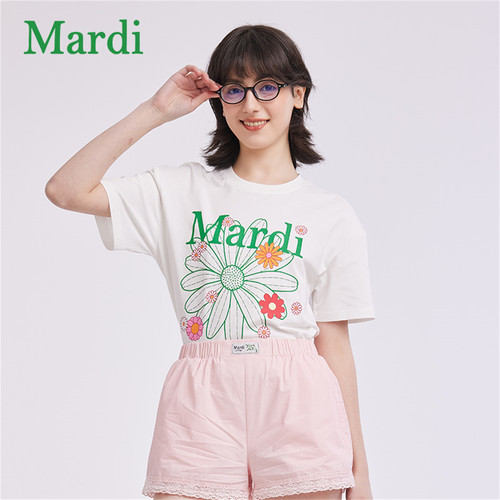 MARDI小雏菊刺绣通勤圆领