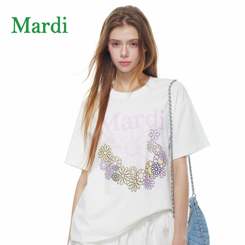 MARDI小雏菊印花短袖T恤色