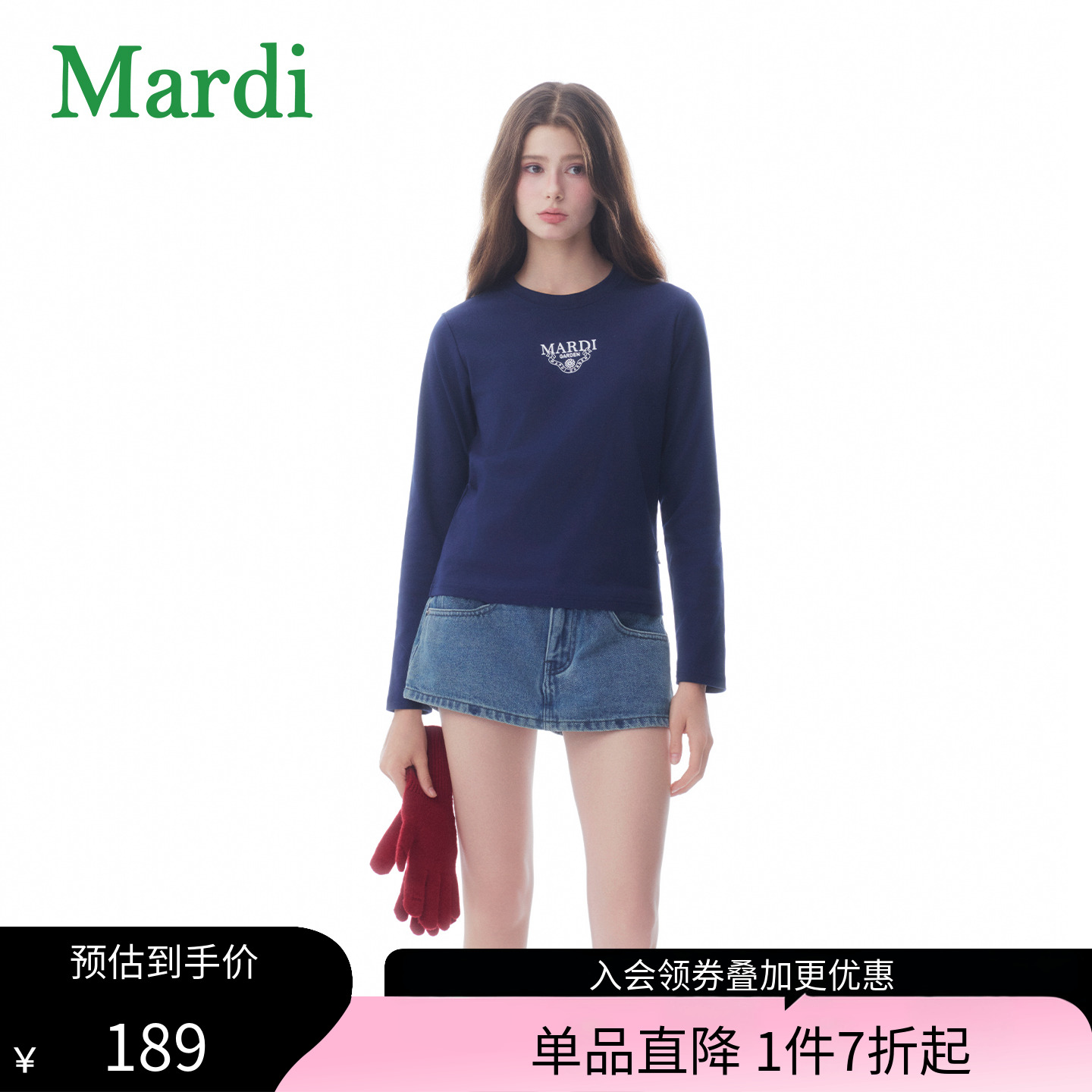 MARDI2025秋季新款女士圆领T恤