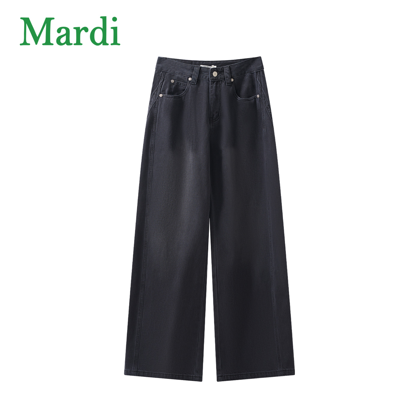 MARDI字母印花牛仔裤宽松百搭