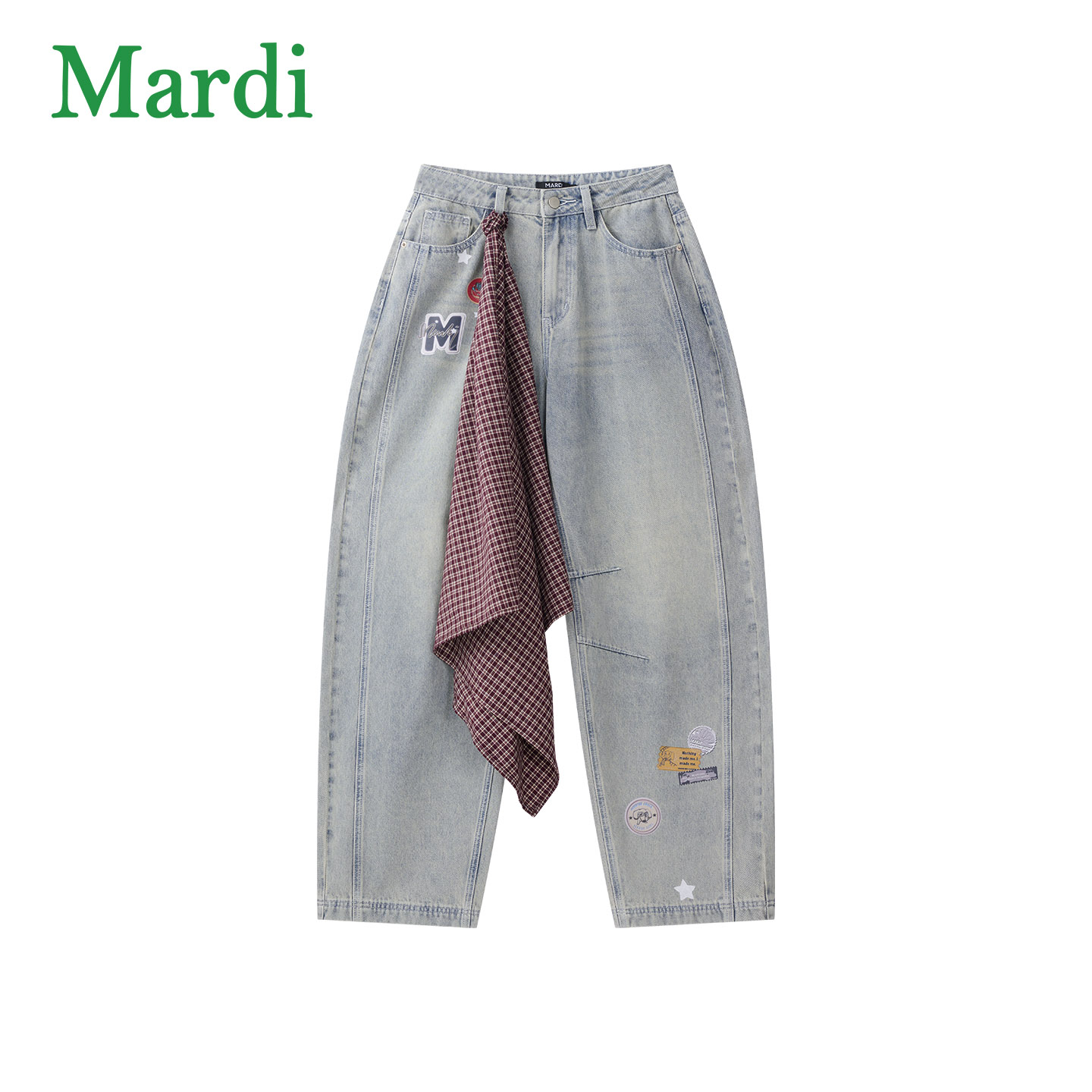 MARDI/玛尔帝26秋季牛仔裤女生宽松休闲百搭水洗新款舒适长裤洋气