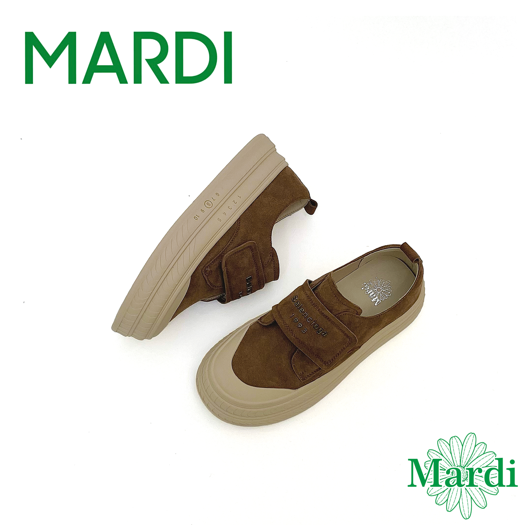 MARDI 琥珀流光一脚蹬魔术贴时尚乐福鞋厚底秋季韩版优雅单鞋女鞋