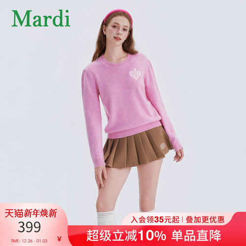 MARDI女士刺绣针织衫秋季新款