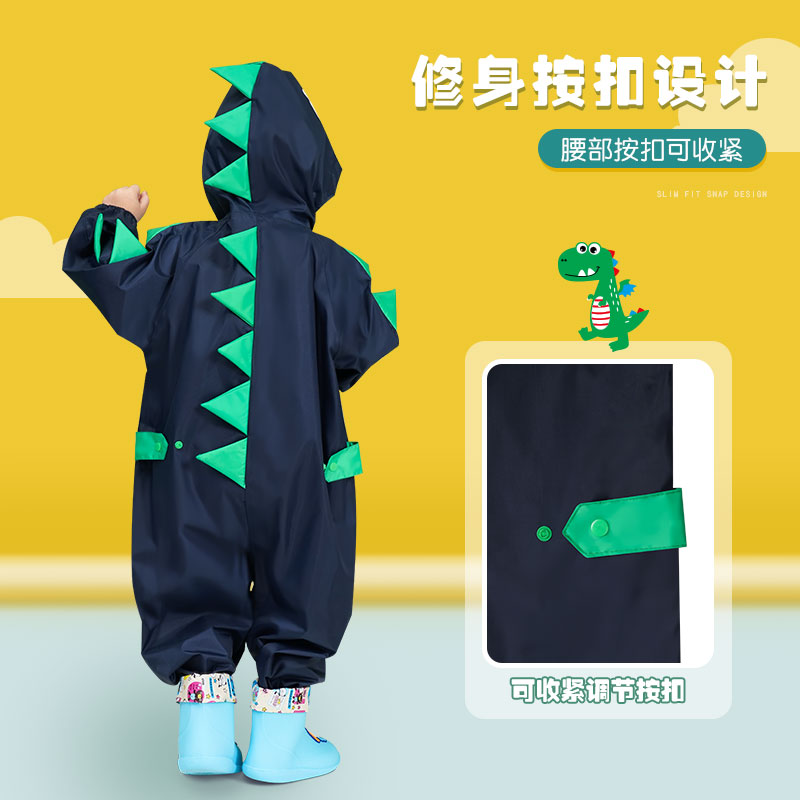 儿童雨衣男童连体雨裤装男孩小宝宝女童全身加厚防水雨披幼儿园