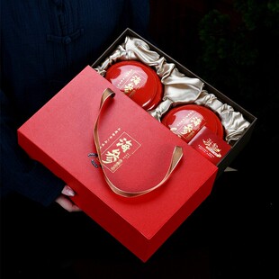 档陶瓷罐密封半斤 一斤大连干货海参礼盒包装盒 空盒定制