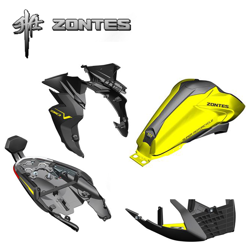 升仕ZT310-V V1摩托车全车外壳塑料件油箱侧盖下导流罩坐垫配件