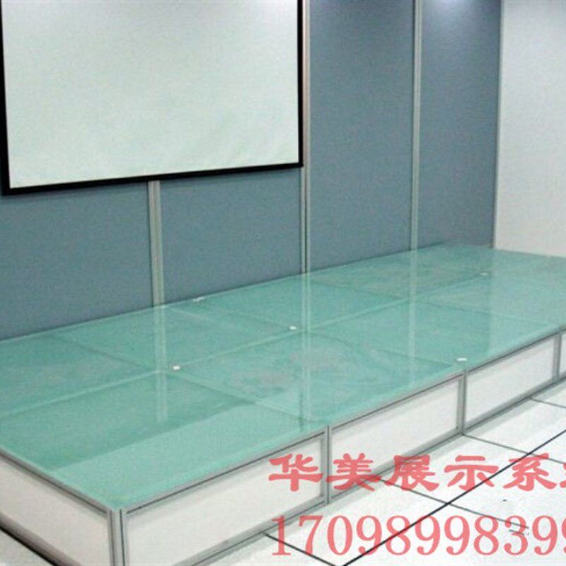 玻璃舞台钢化玻璃T台汽车展台活动舞台铝合金地台展架桁架婚庆T台
