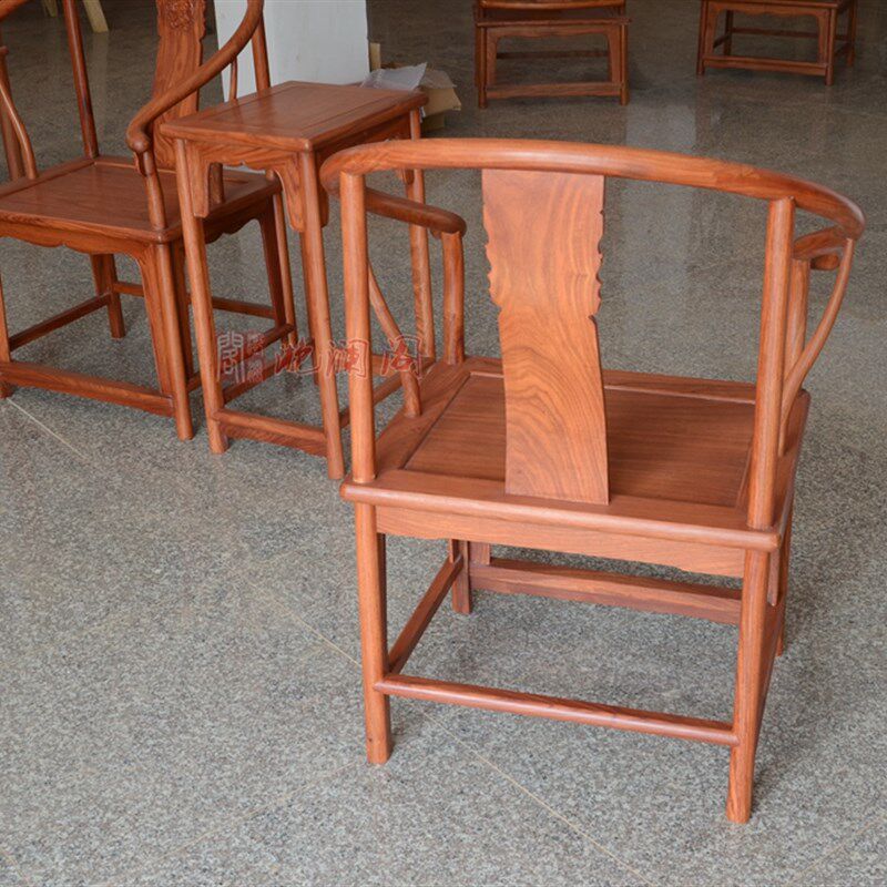 红木座椅 刺猬紫檀圈椅件 实木太师椅茶几件 仿古