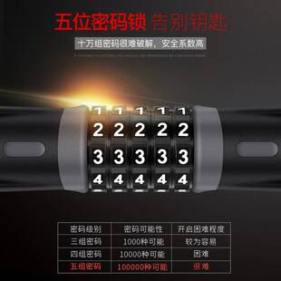 电动车防盗链条密码锁铁门玻璃门密码链条锁摩车密码锁链长