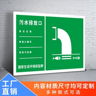 污水排放口雨水排放口标识牌危险废物警示牌危险废物安全标签提示