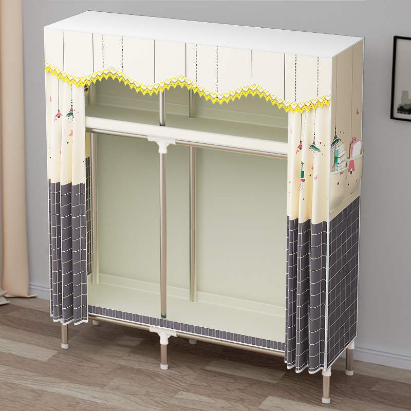 家用卧室结实耐用组装布出租房屋经济型小户型挂衣橱,住宅家具,独立衣柜,淘宝优惠券,粉丝福利购,淘宝优惠卷
