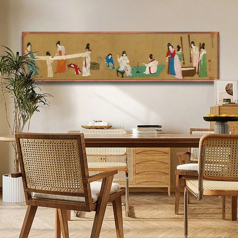 韩熙载夜宴图客厅背景墙装饰画酒店样板间挂画新卧室床头画,家居饰品,现代装饰画,淘宝优惠券,粉丝福利购,淘宝优惠卷