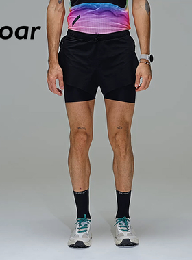 SOAR X TRAIL越野系列男子专业越野二合一运动裤紧身跑步短裤SS7M