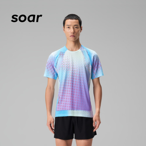 SOAR男子印花跑步T恤ST3M