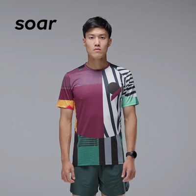 SOAR男子印花跑步T恤ST3M