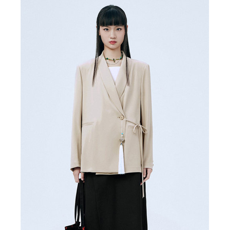 宁波鸟L092合作款系带西装