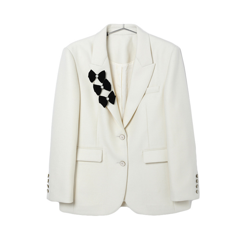 单西休闲上衣外套蝴蝶结装饰西装