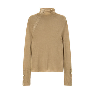 打底内搭外穿毛衣针织上衣 高领羊毛衫 鸟撤柜剪牌L169秋冬女装 法式