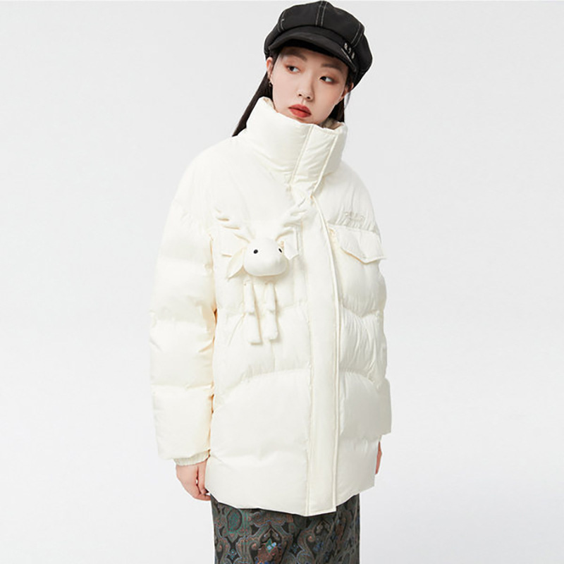 鸟撤柜剪牌联名款甜美可爱羽绒服