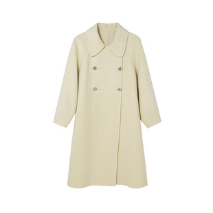 L062优雅翻领双面呢大衣