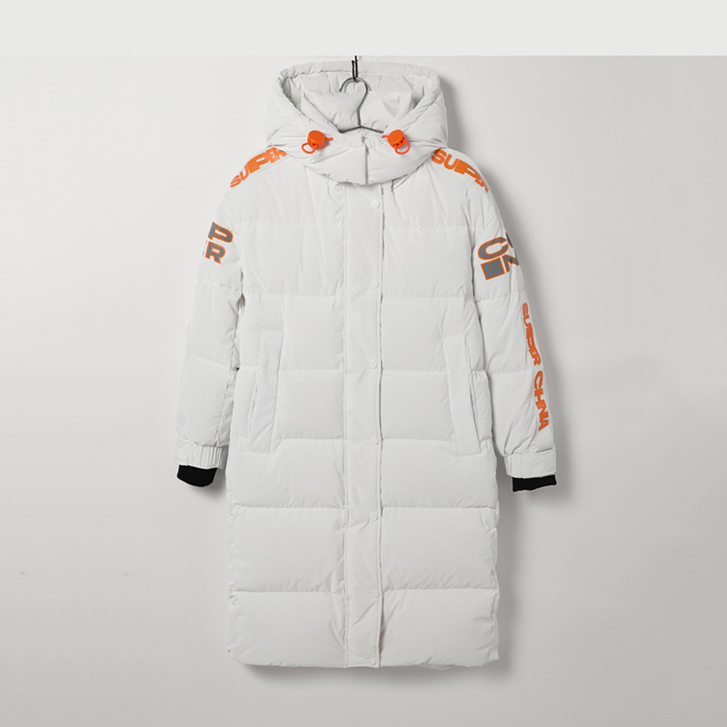 品牌撒柜断码清仓鸟家折扣女装印花保暖潮酷长款羽绒服女(北)A481