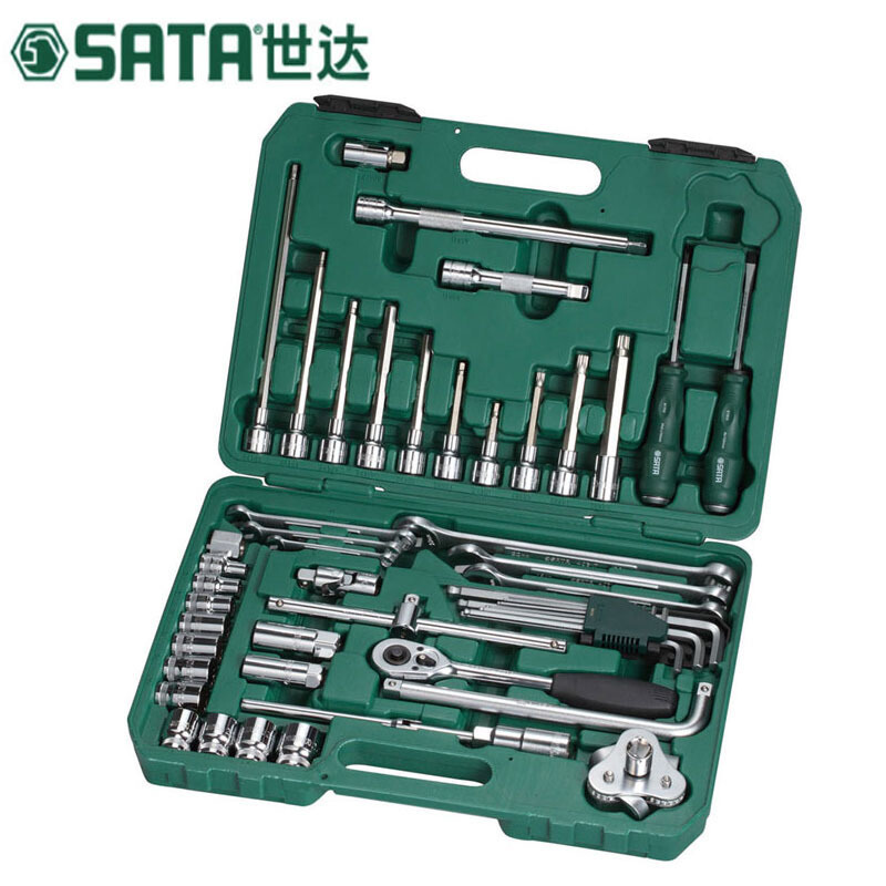 世达工具箱56件套装组合棘轮套筒扳手汽修汽保工具修理修车 09509