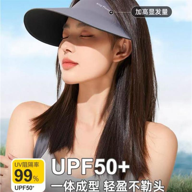 新款无痕帽空顶大檐帽子运动风运动大帽檐四季通用空顶帽夏季