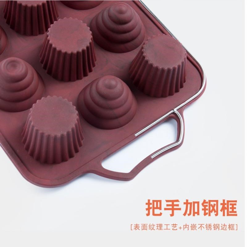 加厚12连小马芬烤盘杯子麦芬蛋糕模具圆形小甜点甜品烘焙工具磨具