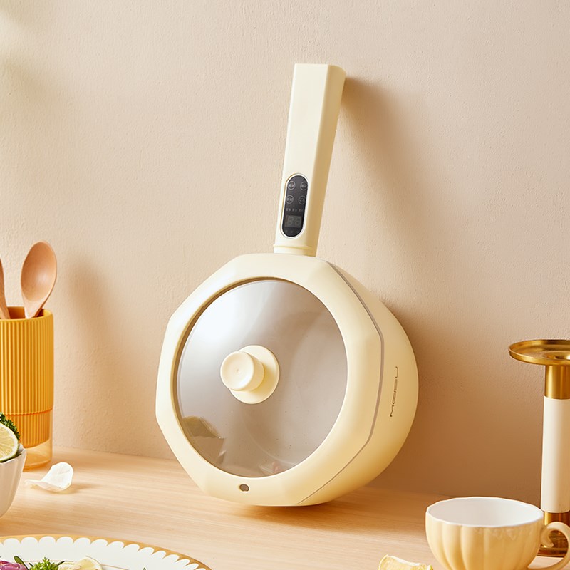 美苏智能电炒锅家用预约电煮锅多功能一体粘锅蒸煮煎炒菜锅宿舍