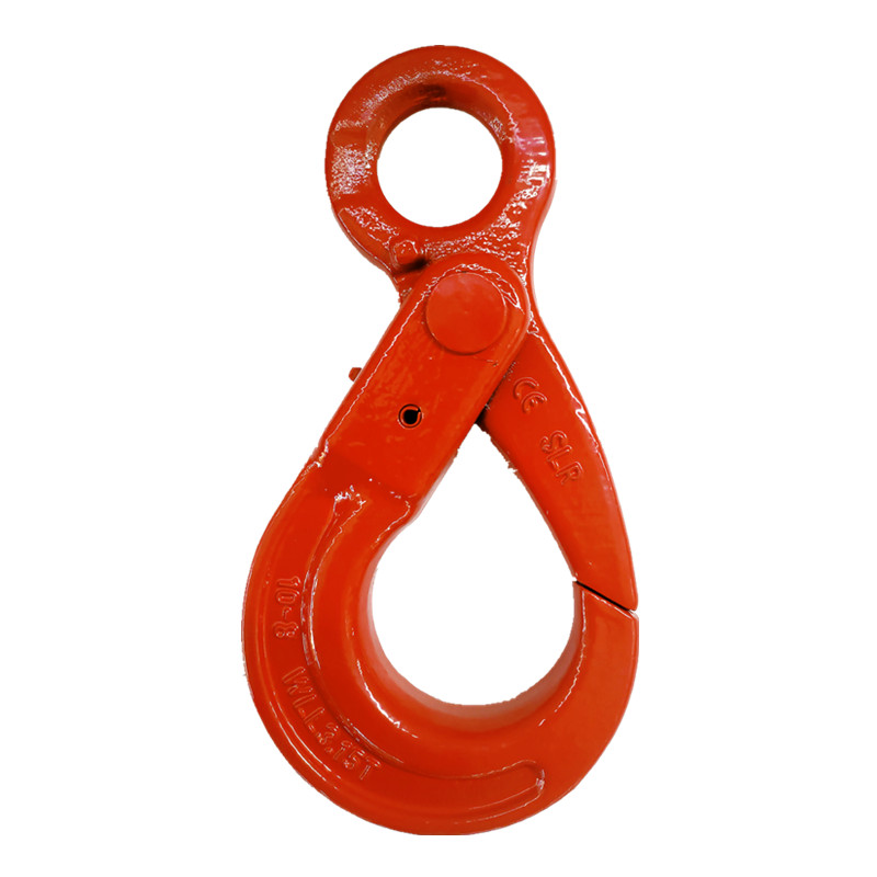 自锁安全吊钩带舌片挡锁羊角眼型旋转自锁重链条吊钩1t2T吨5吨