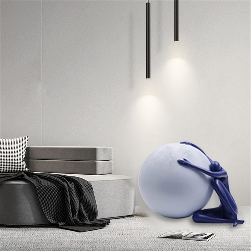 现代简约创意人物抽象雕塑落地摆件大件酒店别墅艺术装饰客厅摆台