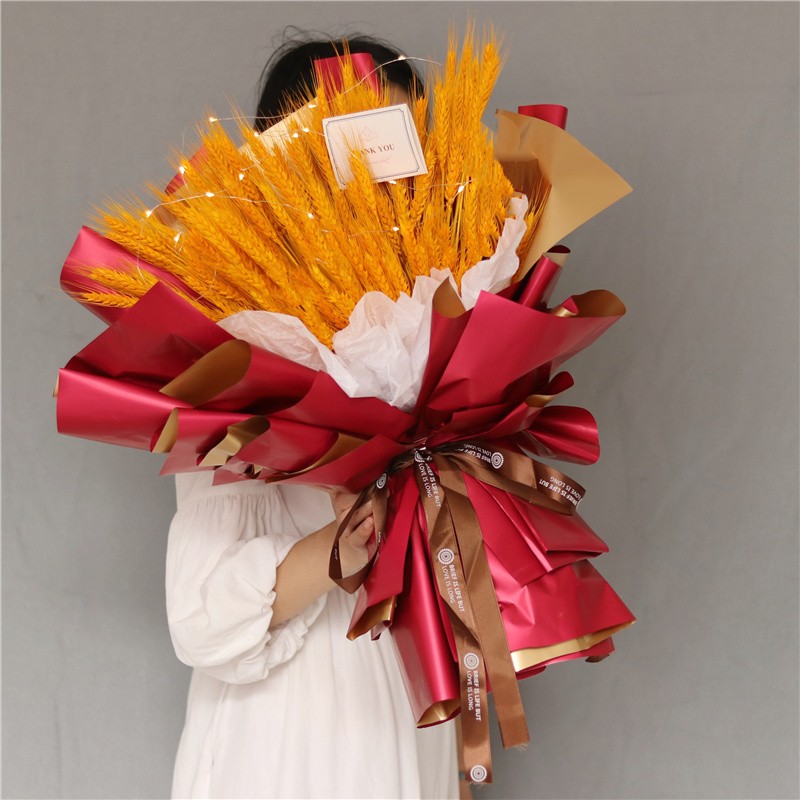 开业大麦手捧花束材料包全diy鲜花包装纸全店庆花店花艺