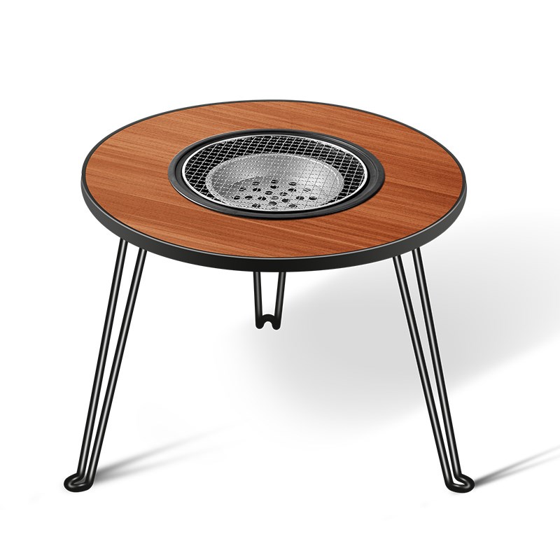 围炉煮茶桌子烤火炉装器具全烧烤炉子家用围炉煮茶烧烤一体桌