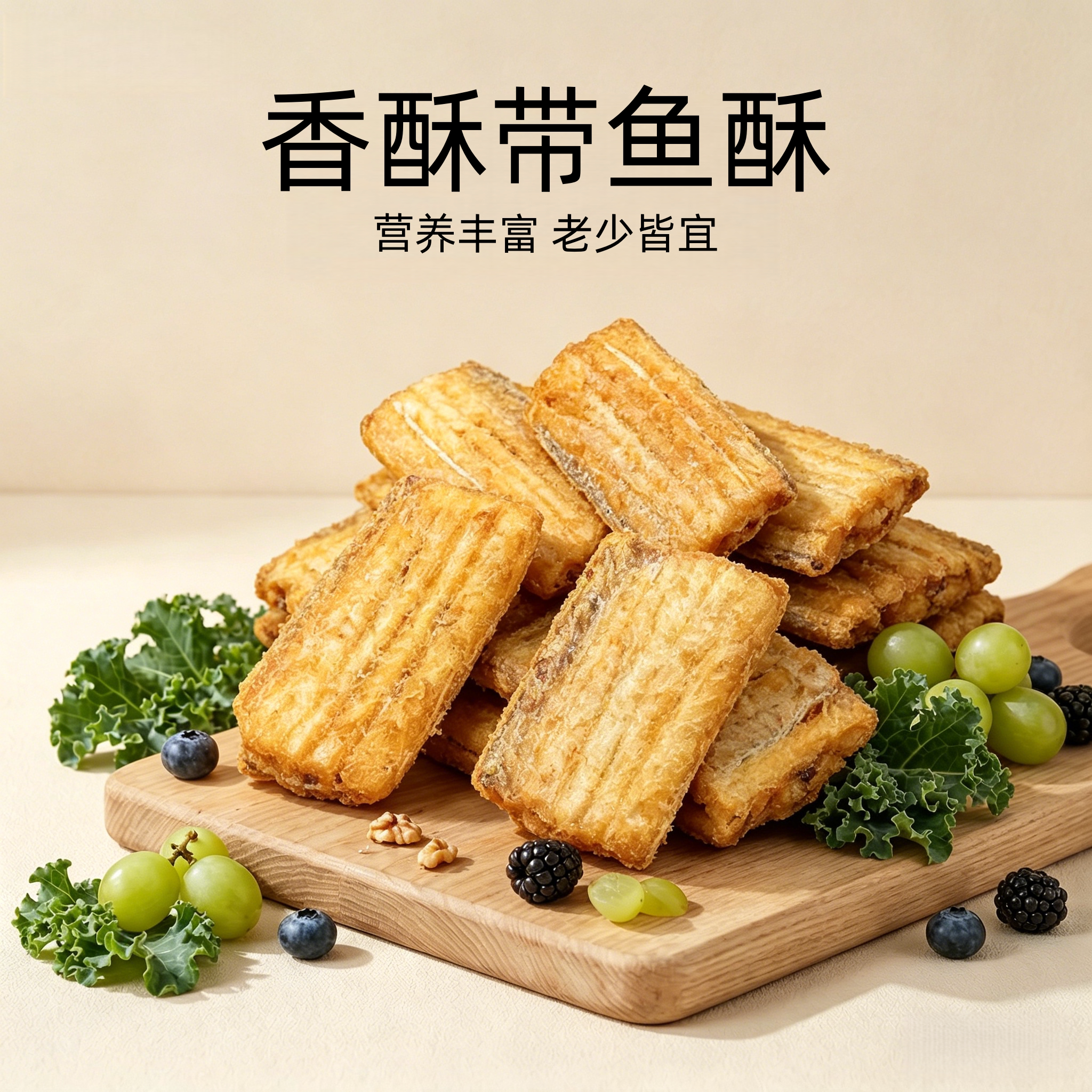 农科院香酥带鱼酥500g烤带鱼段即食鱼干鱼块海鲜原味小吃解馋零食