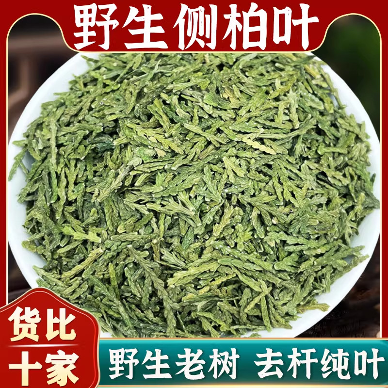 侧柏叶中药材500g正品野生新鲜干侧伯叶扁柏叶洗发包洗头粉何首乌