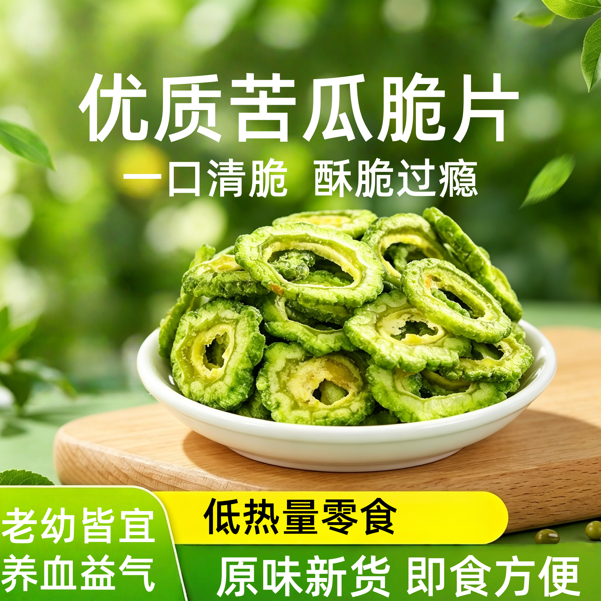 央妈精选苦瓜脆片即食无添加无糖零食无添加果蔬脆脱水蔬菜干健康