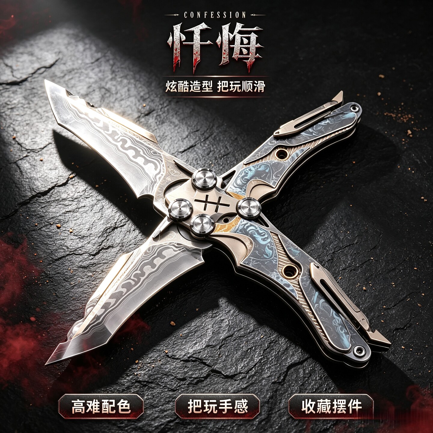 【官方正品】忏悔折刀武器模型图片