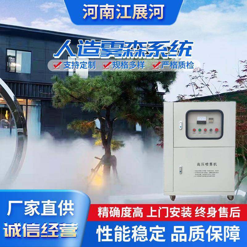高压雾森系统人造雾主机高压喷雾园林景观除尘雾化降温加湿器设备