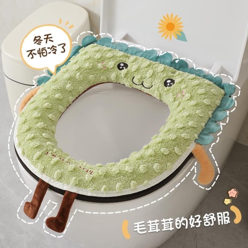 马桶坐垫家用耐脏冬季可爱卡通加厚毛绒高级四季通用马桶专用垫子