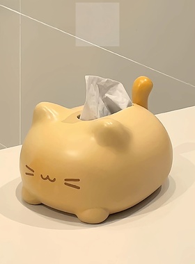猫咪纸巾盒桌面摆件家