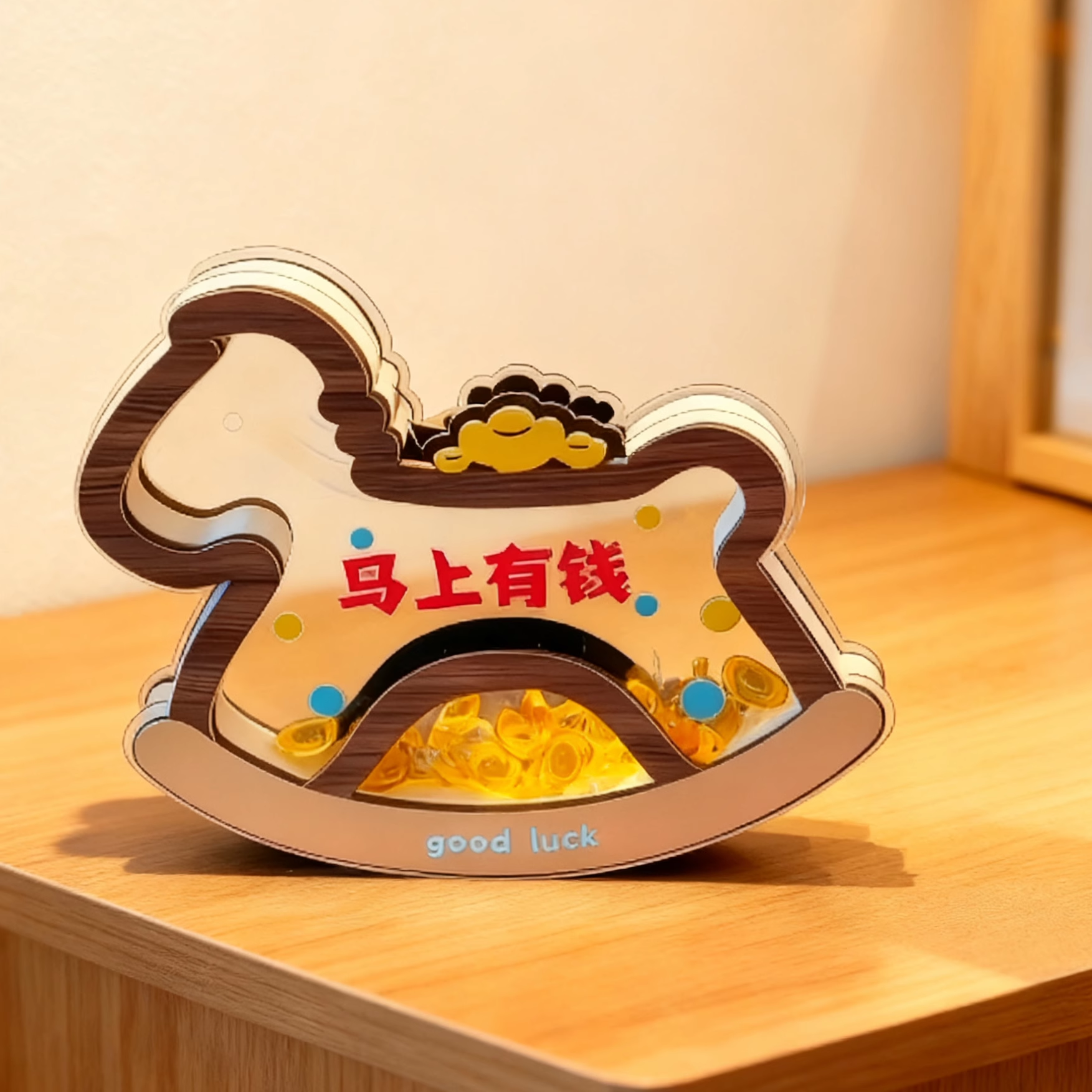 玄关摆个马上有钱摆件