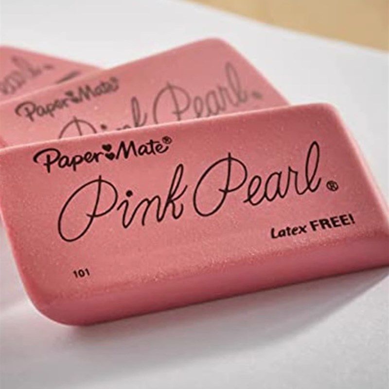 PaperMate缤乐美粉色珍珠大号橡皮擦儿童胶擦擦子铅笔擦中小学生