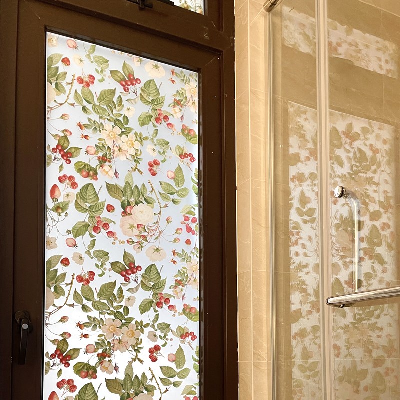 装万家玻璃贴膜磨砂静电卫生间浴室厕所窗户玻璃门贴纸透光不透明